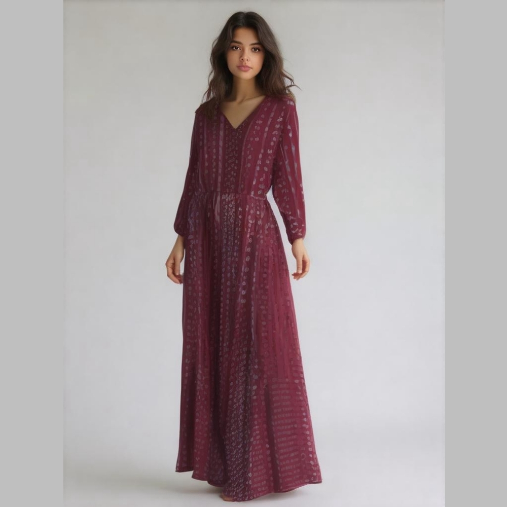 Introducing the Tribal Bohemian Burgundy Maxi - Your Ultimate Versatile Piece!